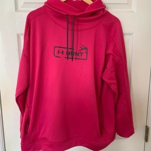 Womens Under Armour Pink Cowl Neck Loose Fit XXL shirt